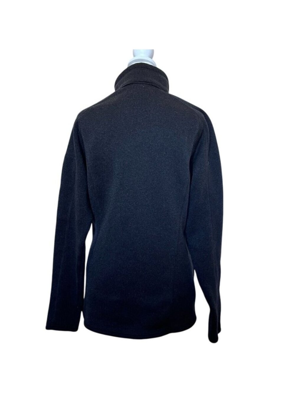 Patagonia Womens L Full-Zip Jacket Black Fleece High Collar Granola Outdoors - Picture 3 of 16